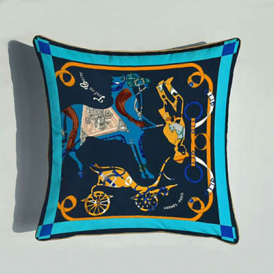 Funda de almohada japonesa blanca de la decoración de la boda de la cubierta del amortiguador de los azules marinos adaptables