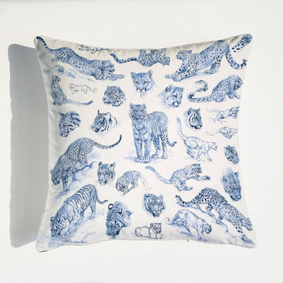 Sistema floral impreso telar jacquar de la almohada de tiro del estilo simple de la cubierta del amortiguador