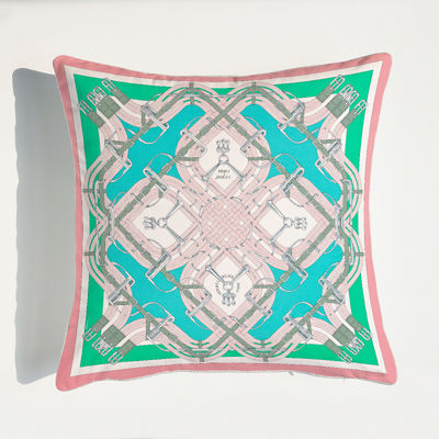 La decoración casera impresa amortigua la cubierta forma la almohada de tiro cuadrada de lujo del telar jacquar
