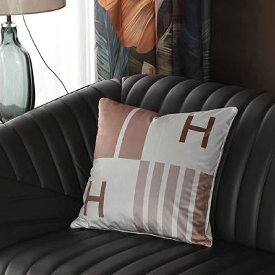 Cubierta de oro de la almohada del lecho del terciopelo de las combinaciones de color de la cubierta del amortiguador de la oficina del sitio los 45*45cm