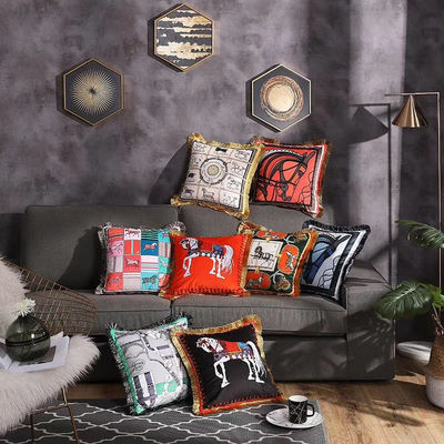 cubierta pintada a mano decorativa Sofa Geometric del amortiguador de las almohadas los 45*45cm del coche 500g