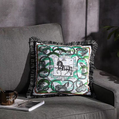 cubierta pintada a mano decorativa Sofa Geometric del amortiguador de las almohadas los 45*45cm del coche 500g