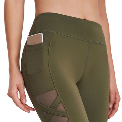 Sistemas inconsútiles del entrenamiento de la ropa de la aptitud de las mujeres de la ropa de deportes de los pantalones de la yoga del poliéster de la cintura alta