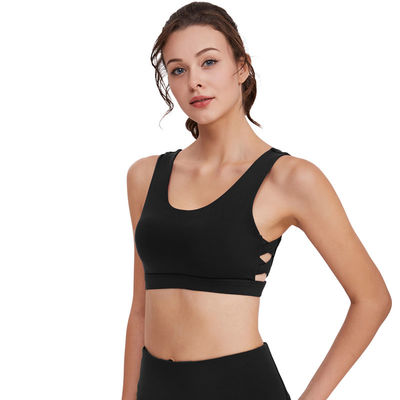 Top escarpado de intensidad alta adaptable de la yoga del sujetador 78%Polyester 22%Spandex del entrenamiento
