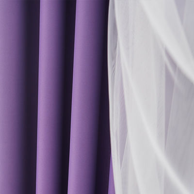 Lado doble Matte Polyester Curtain Fabric Blackout el 90% que sombrea