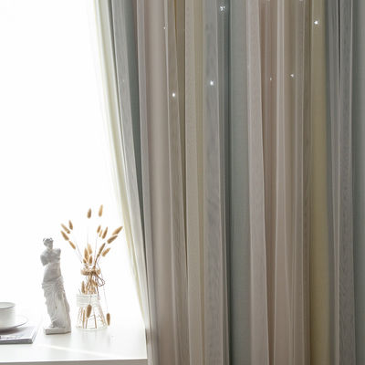 Ventana de lino impresa tela casera del apagón de la cortina del poliéster de la decoración