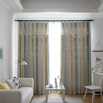 Materia textil casera de lujo llana 100% de la tela de la cortina del poliéster del hotel