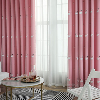 Tela blanca 100% de Gauze Curtains Sheer Floral Embroidered del algodón del poliéster