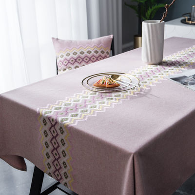 Lino resistente de tabla de los linos del mantel de lujo impermeable del algodón