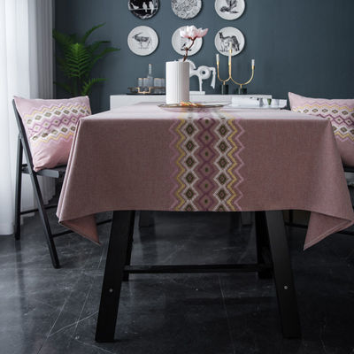 Lino resistente de tabla de los linos del mantel de lujo impermeable del algodón