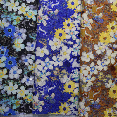 Estampado de flores impreso Digitaces viscoso tejido de la materia textil de Challis del rayón de la tela de rayón del 100%