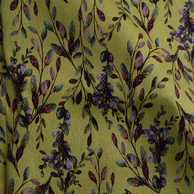 Teja el vestido de flores puro suave de la impresión de bloque del ramio de las telas de algodón del poliéster