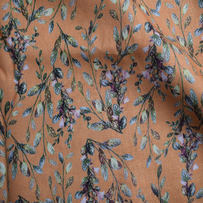 Teja el vestido de flores puro suave de la impresión de bloque del ramio de las telas de algodón del poliéster