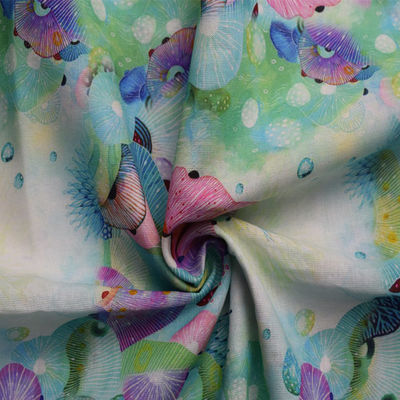 Ramio tejido floral azul claro de lujo del pantalón del vestido de las telas de algodón del poliéster