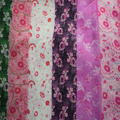 Vestido puro impreso tela suave de la camisa del ramio del Chinoiserie de Waverly de la armadura llana