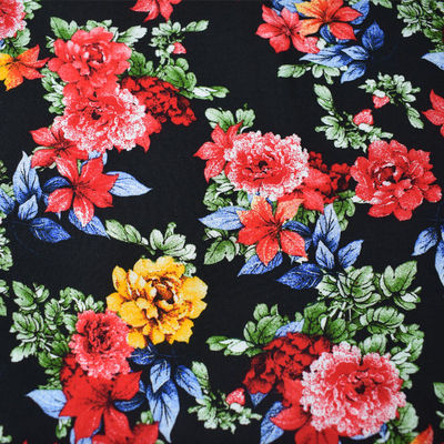 Ropa tejida flor viscosa rotatoria de la materia textil de la tela del rayón de la impresión