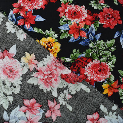 Ropa tejida flor viscosa rotatoria de la materia textil de la tela del rayón de la impresión