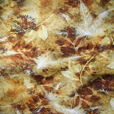 Tela de rayón de encargo del lino del cáñamo de Digitaces del poliéster de la tela floral de la impresión