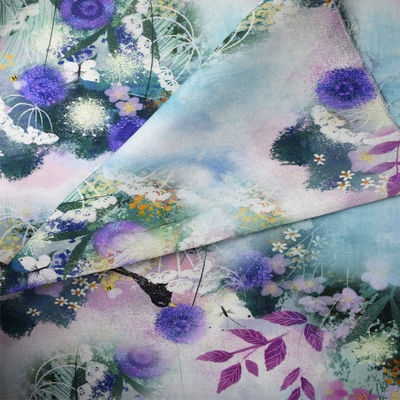Tela de imitación de Dull Satin Spun Polyester Knitted del algodón 190GSM