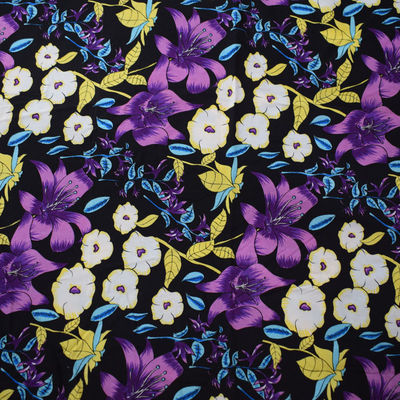 Tela viscosa modificada para requisitos particulares del rayón de las blusas de los tops de la impresión de la tela cruzada floral suave del punto