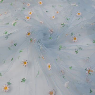 Los vestidos gotearon la tela bordada lentejuela neta suave del cordón