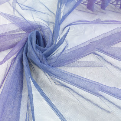 Tela nupcial de Tulle de Tulle de la boda de la ilusión de nylon suave llana del brillo