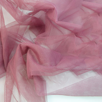 tela suave el 90% el 10% de nylon del vestido de boda del cordón del 160cm Tulle metálico