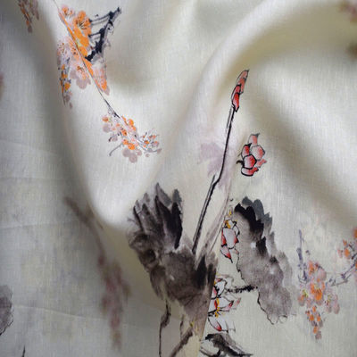La tela suave Tencel de Tulle del estampado de flores imprimió ropa de noche impresa algodón puro
