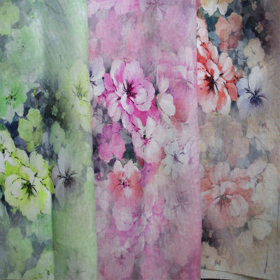 La tela suave Tencel de Tulle del estampado de flores imprimió ropa de noche impresa algodón puro