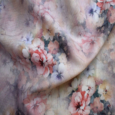 La tela suave Tencel de Tulle del estampado de flores imprimió ropa de noche impresa algodón puro