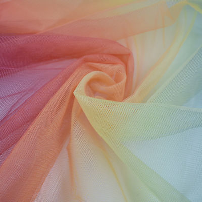 Crespón plisado impreso Digitaces suave del artículo solo de la tela de Tulle del vestido de boda