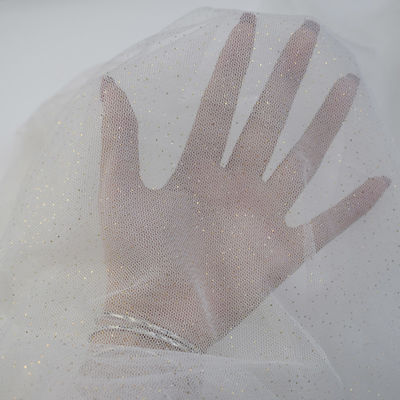 Deformación suave de nylon de la tela del 100% Tulle hecha punto para los vestidos que se casan nupciales