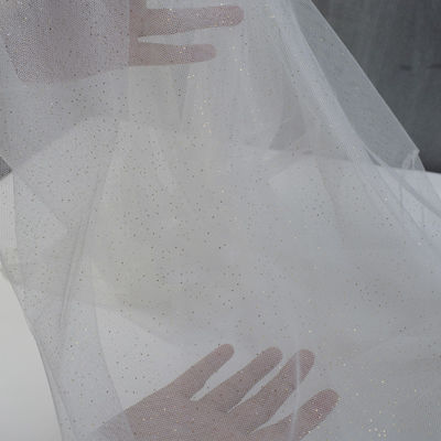Deformación suave de nylon de la tela del 100% Tulle hecha punto para los vestidos que se casan nupciales