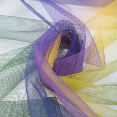 Telas suaves 100% de PolyesterTextile de la tela de Tulle de la ilusión del estiramiento
