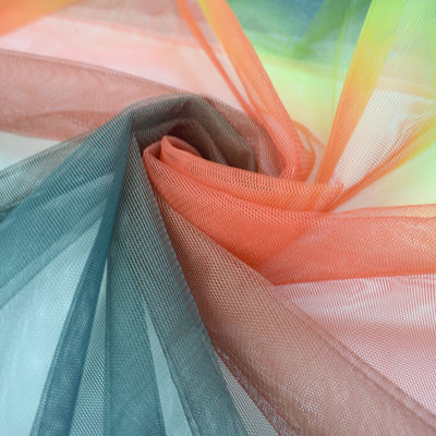 Telas suaves 100% de PolyesterTextile de la tela de Tulle de la ilusión del estiramiento