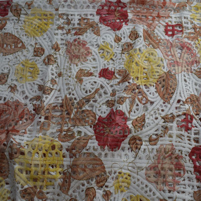 Las telas de algodón del poliéster de la materia textil bordaron la impresión del telar jacquar del vestido de la ropa