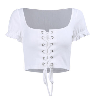 Granos multicolores del cuello del ombligo flaco U con las mujeres de la blusa de la rebeca