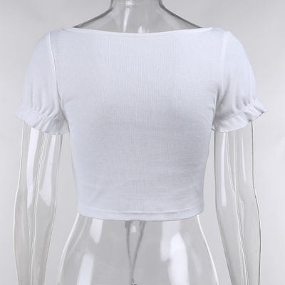 Granos multicolores del cuello del ombligo flaco U con las mujeres de la blusa de la rebeca
