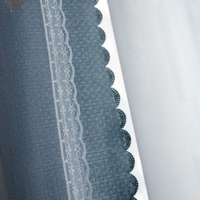 Cortina de ducha casera del color sólido de la tela de materia textil de la cortina del telar jacquar