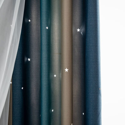 Color suave de la pendiente de las telas de la cortina del poliéster ignífugo