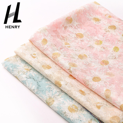 Modelo del ODM impreso para atar el punto Mesh Fabric For Women Clothing