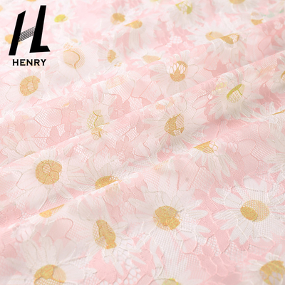 Modelo del ODM impreso para atar el punto Mesh Fabric For Women Clothing