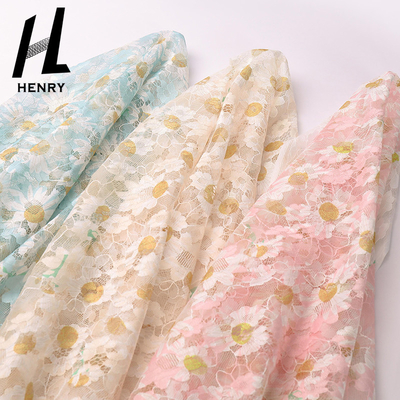 Modelo del ODM impreso para atar el punto Mesh Fabric For Women Clothing