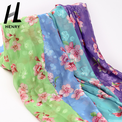 Tela suave púrpura de Tulle para el poliéster impreso ropa Mesh Fabric