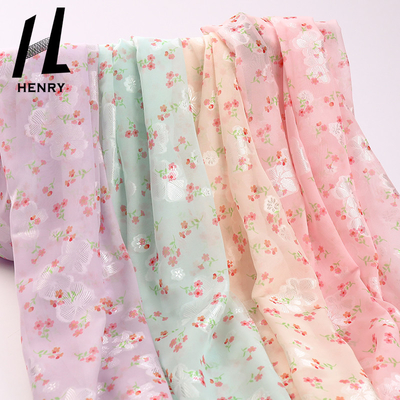 Gasa floral ligera de Mesh Soft Tulle Fabric Digital