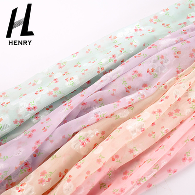 Gasa floral ligera de Mesh Soft Tulle Fabric Digital