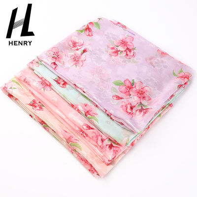 Impresión floral suave de la gasa de la tela de Tulle del modelo de encargo para la decoración de DIY