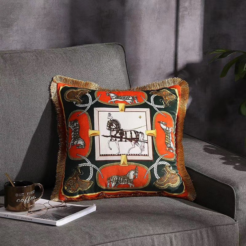 cubierta pintada a mano decorativa Sofa Geometric del amortiguador de las almohadas los 45*45cm del coche 500g