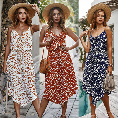 Señoras bohemias Maxi Dress Camisole Casual Skirt de los adultos
